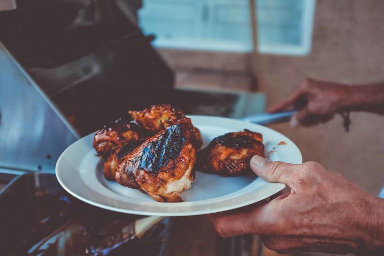 Weihnachtsgrillen – Gans mit Rotkohl