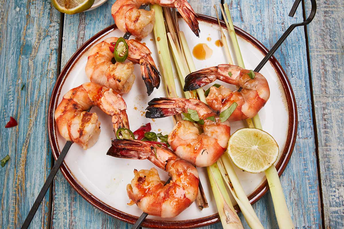 Curry King Prawns an Thai-Soße