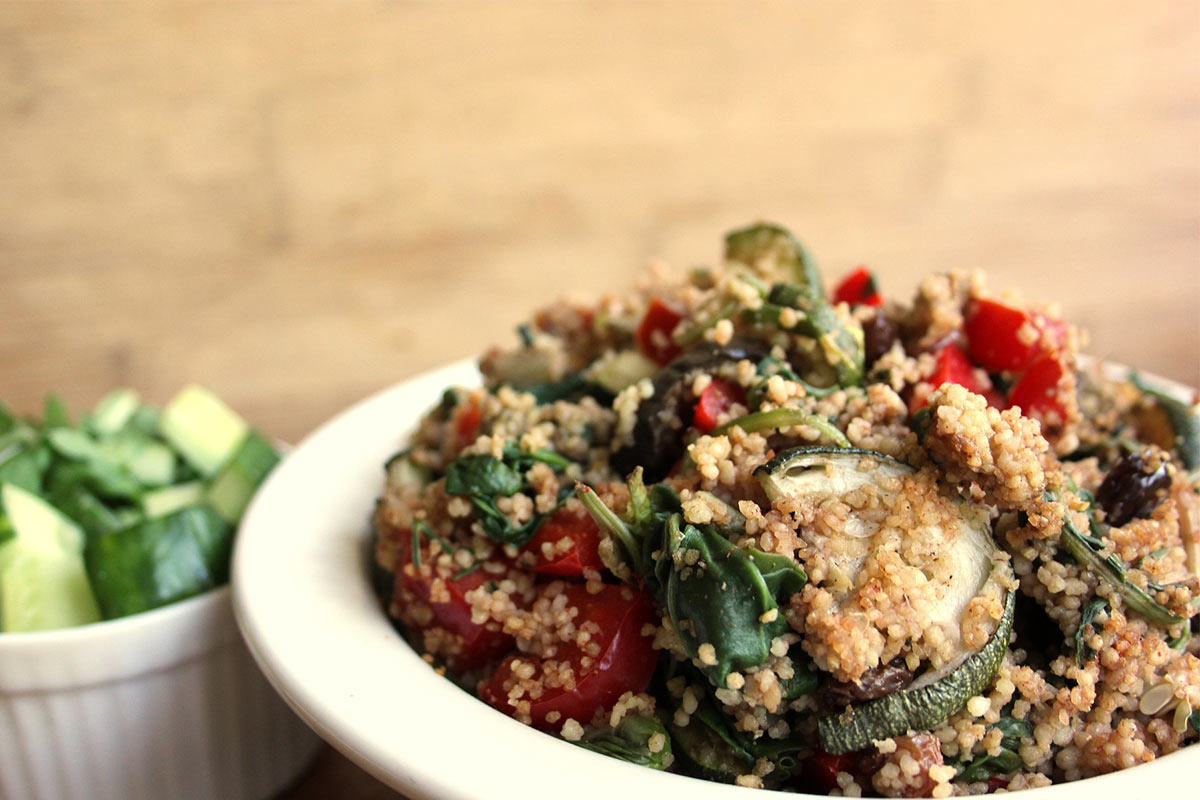 Hähnchen-Gemüse-Couscous aus dem Grillwok