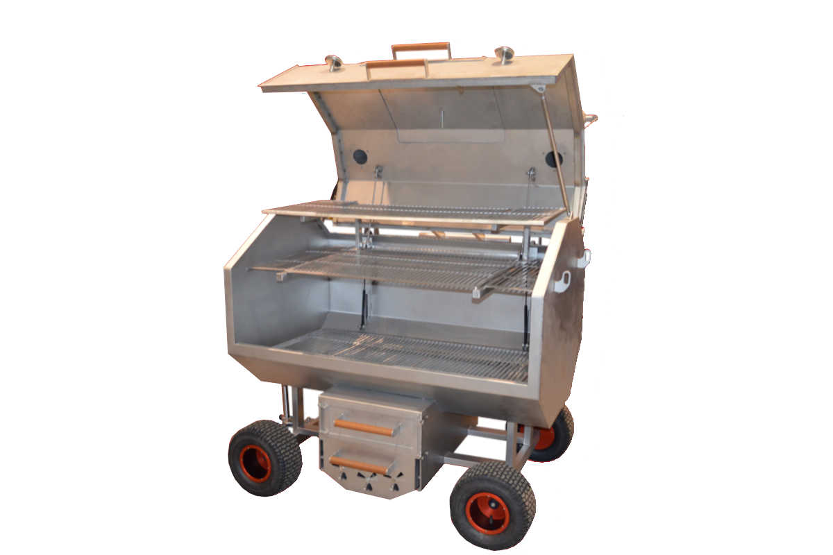 XXL Smoker aus Edelstahl - Brennwagen GTX 63