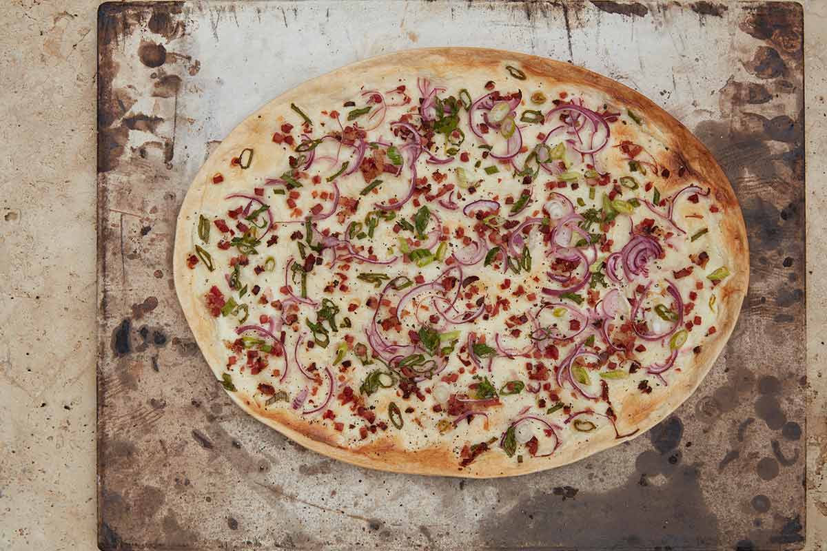 Flammkuchen Rezept Speck & Zwiebel