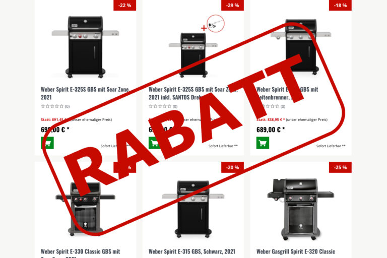 Preisänderung auf SANTOS Grills & Grillzubehör