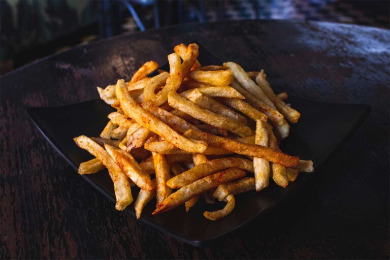 Pommes Frites vom Drehspieß