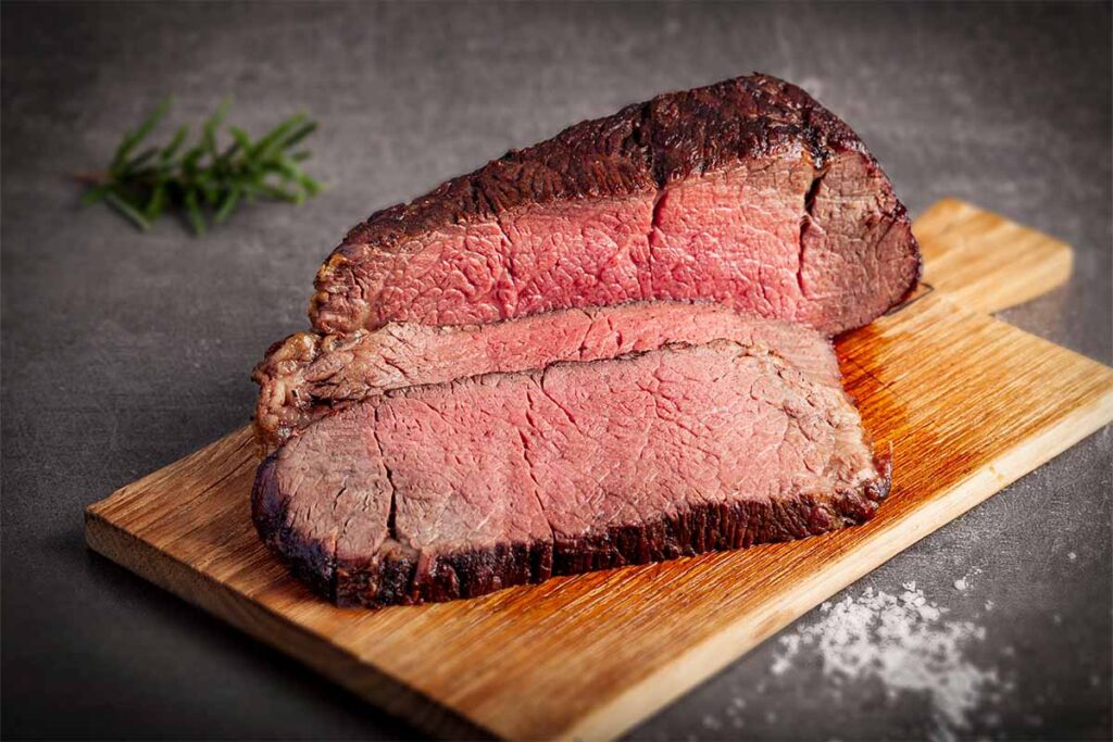 US Black Angus Chuck Flap Steak Kerntemperatur Kalorien Erklärung