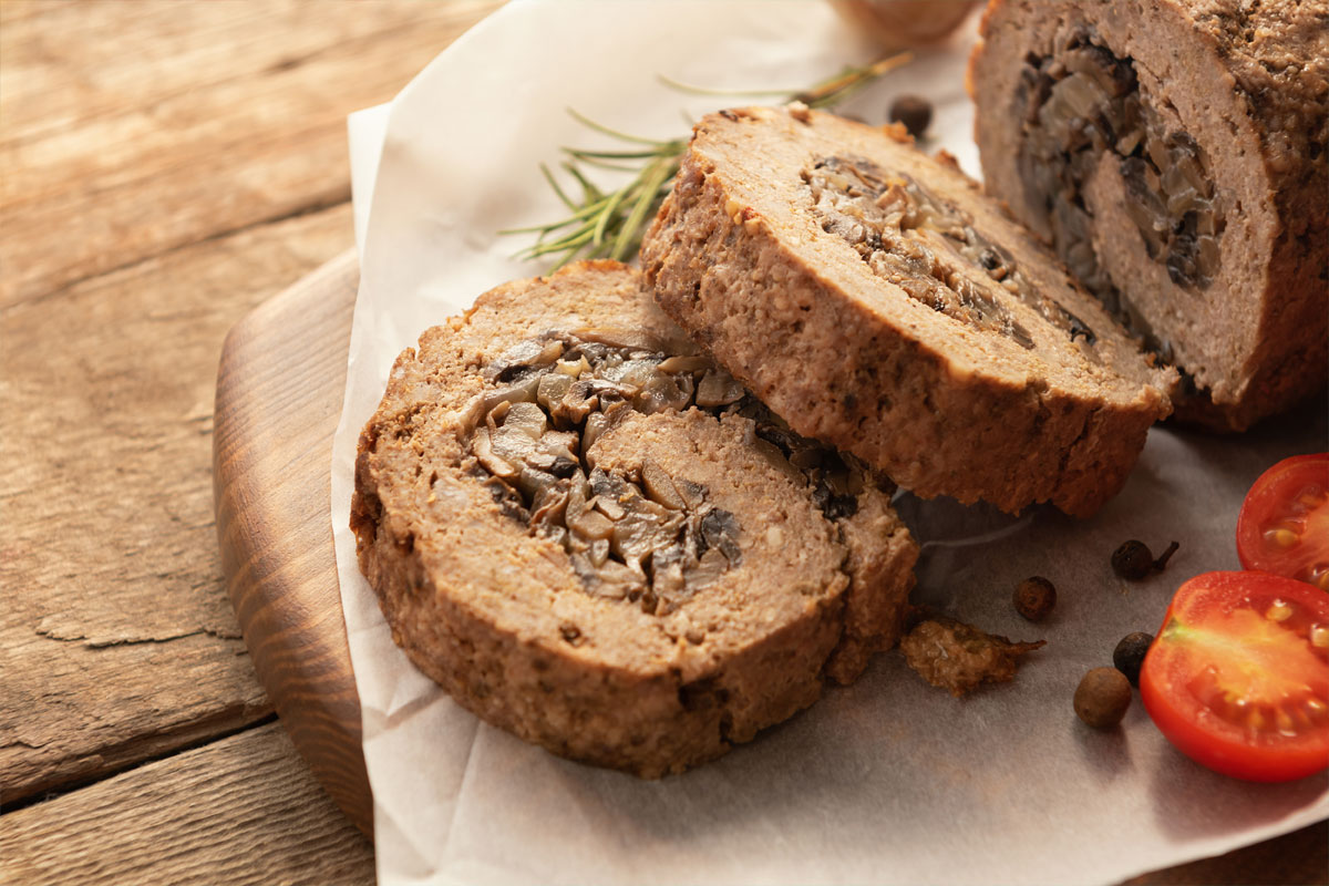 Hackbraten mit Pilzfüllung