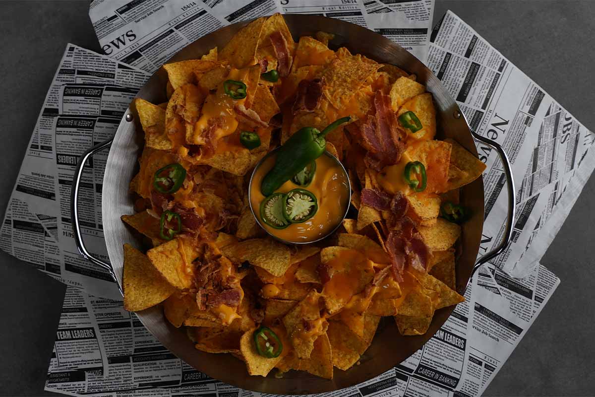 Käse Nachos – Tortilla Chips vom Grill