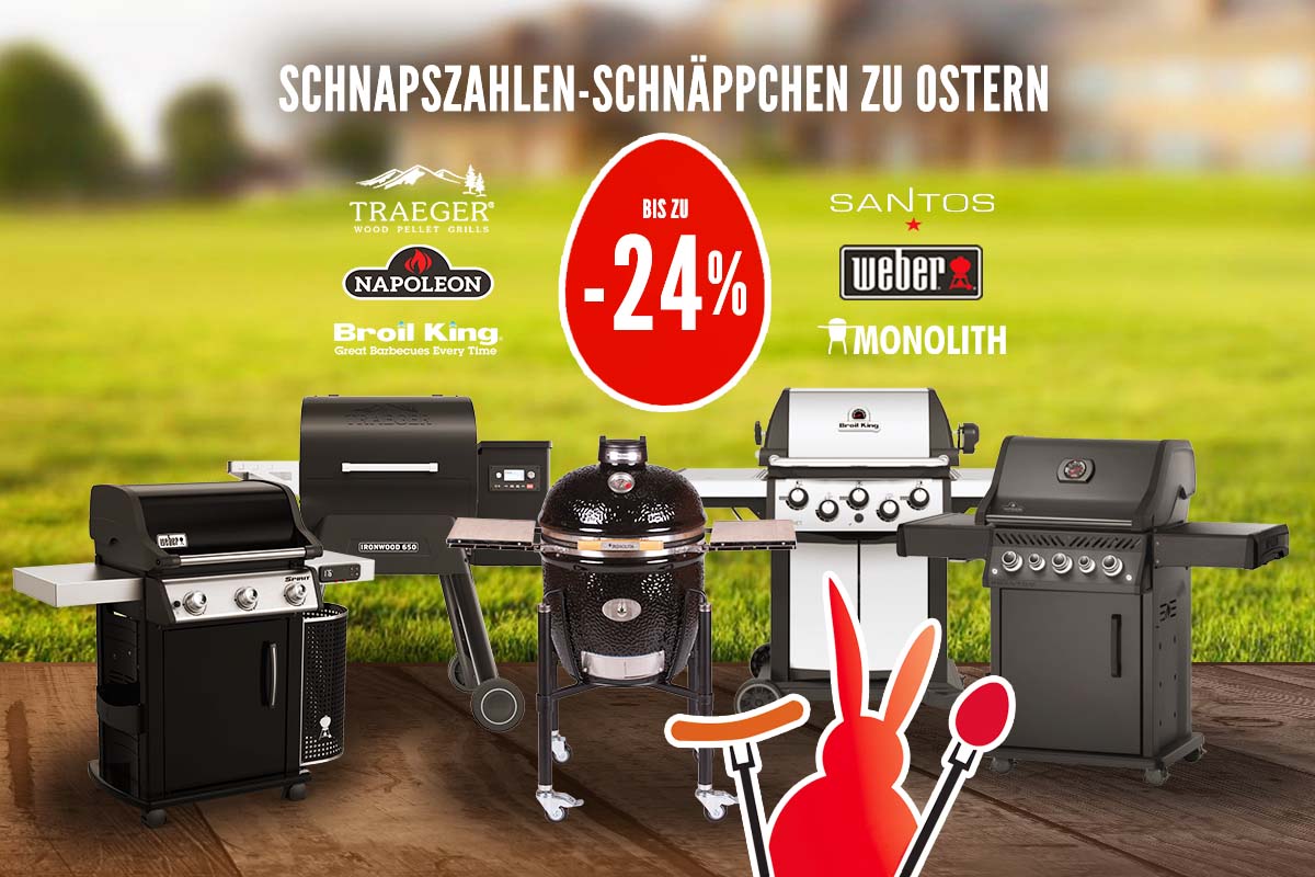 Schnapszahlen Angebote Ostern SANTOS Grills