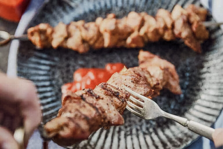 Durocnacken als schnellen Kebab-Spieß