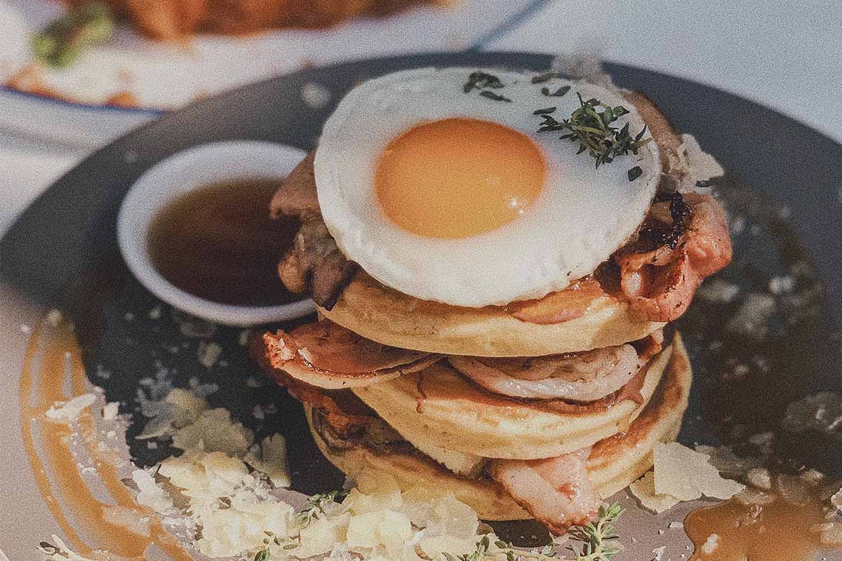 Pancake Burger vom Grill Rezept