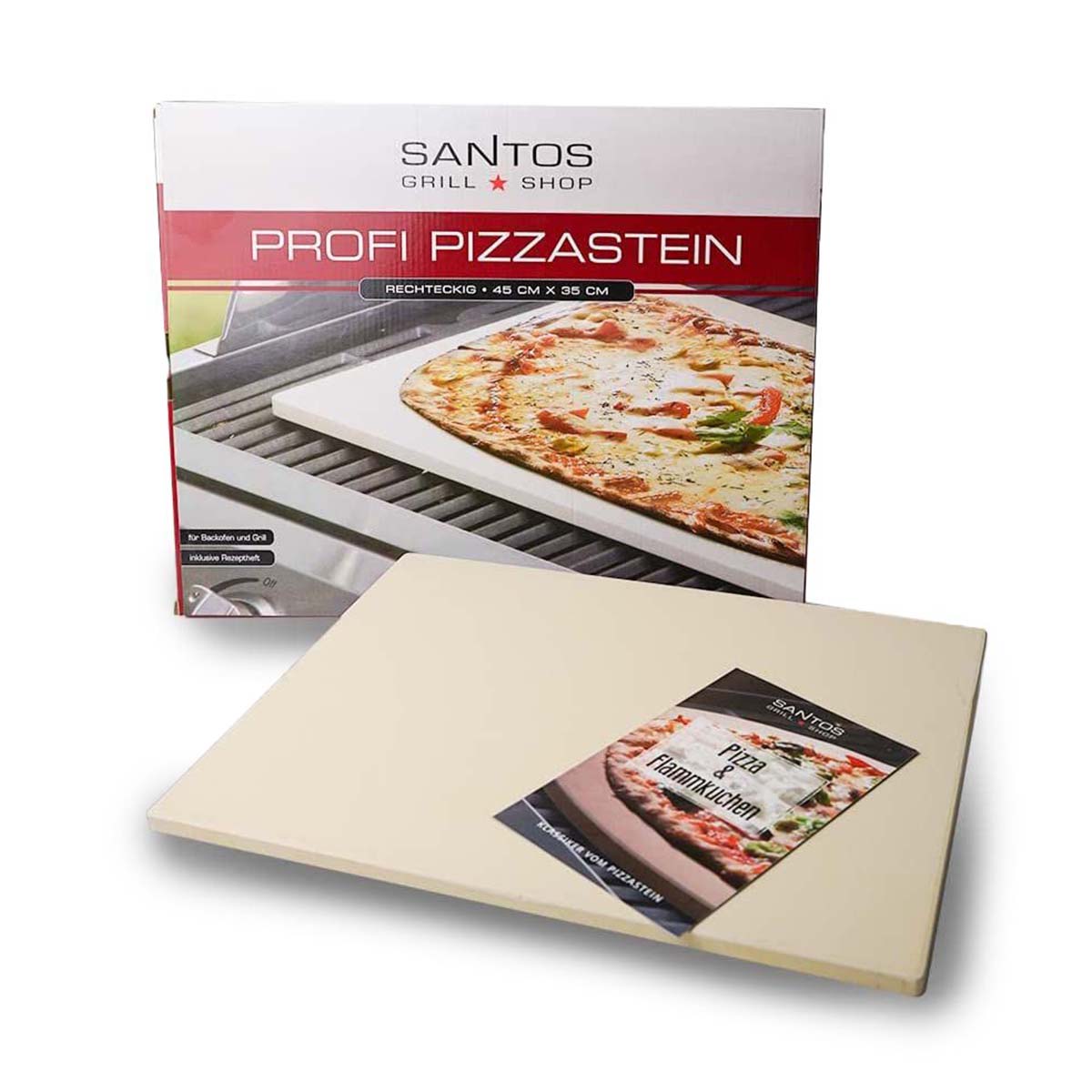 SANTOS Pizzastein für Backofen & Grill