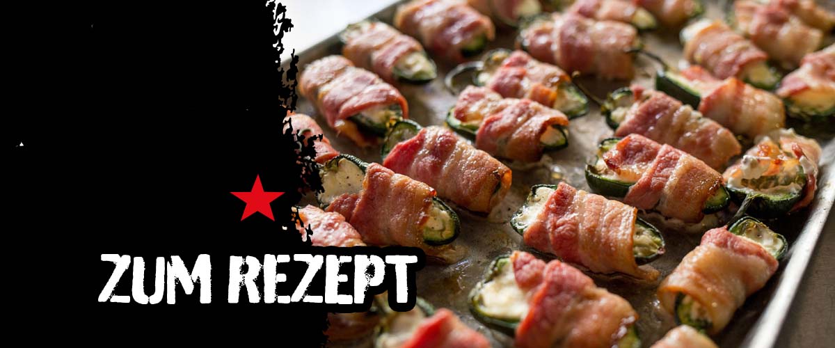 Jalapeño Poppers mit Frischkäse und Bacon Rezept