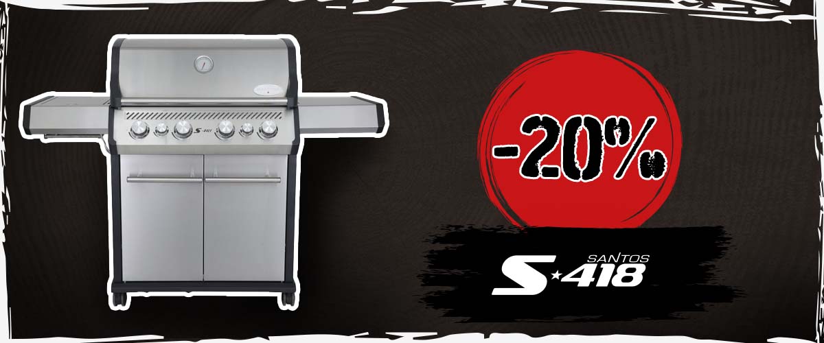 SANTOS Early Bird Angebot S-418 Edelstahl Gasgrill Rabatt