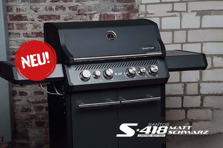 NEU: SANTOS Gasgrill S-418 Limited Edition in Mattschwarz