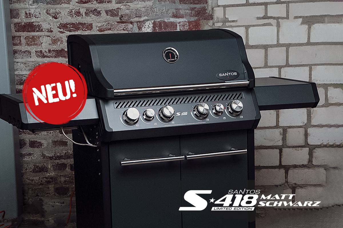 SANTOS S_418 Limited Edition Gasgrill mattschwarz Neu