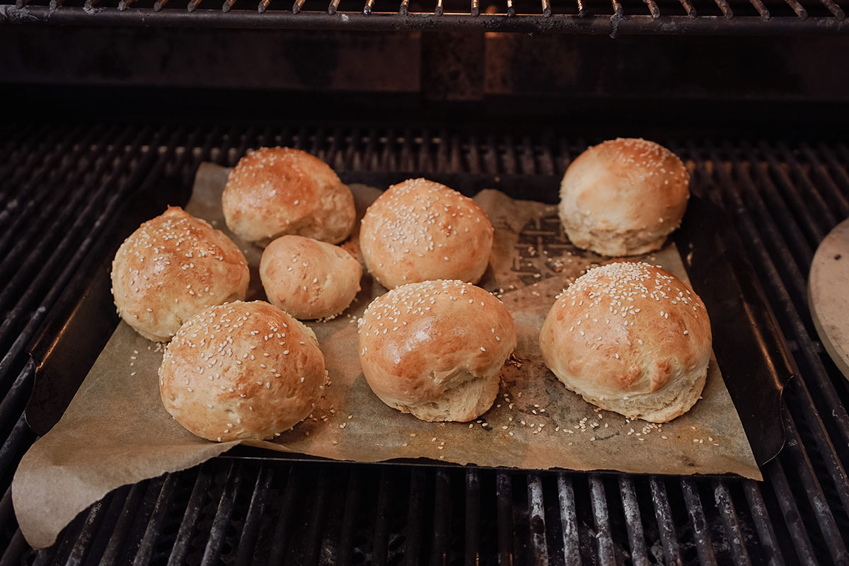 Frische Burger Buns in Frankfurt