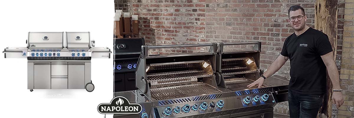 Gasgrill Vergleich Napoleon Prestige Pro 825, Edelstahl inkl. Drehspieß