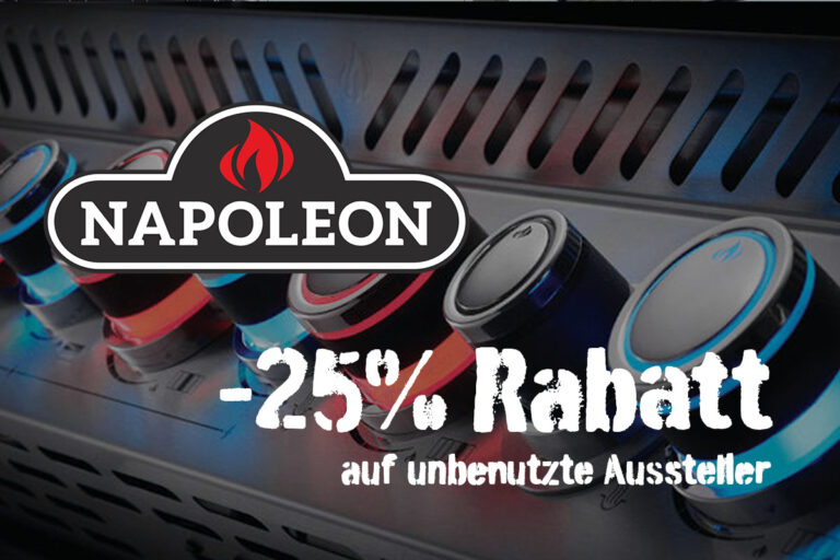 -25% auf unbenutzte Aussteller Grills von Napoleon – nur bei SANTOS in Köln