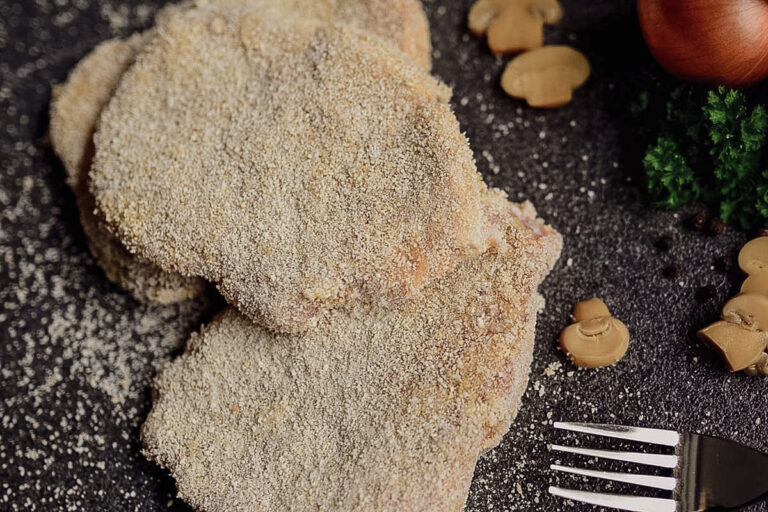 Schweineschnitzel aus dem Pizzaofen