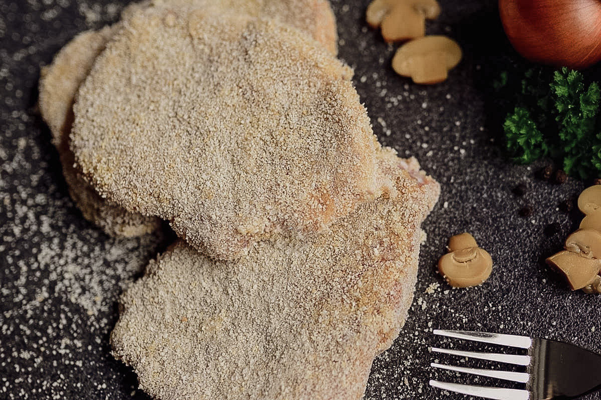 schweineschnitzel aus dem pizzaofen