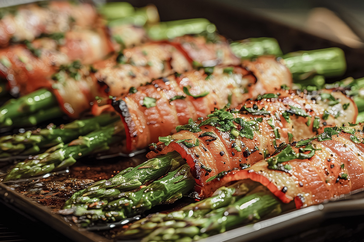 Spargel grillen mit Bacon