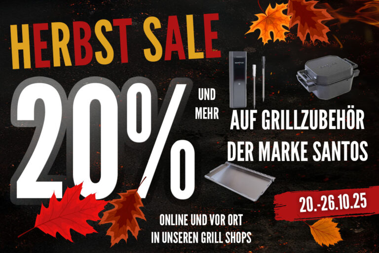 Jetzt sichern: 20 % Rabatt auf Grillzubehör der Marke SANTOS!