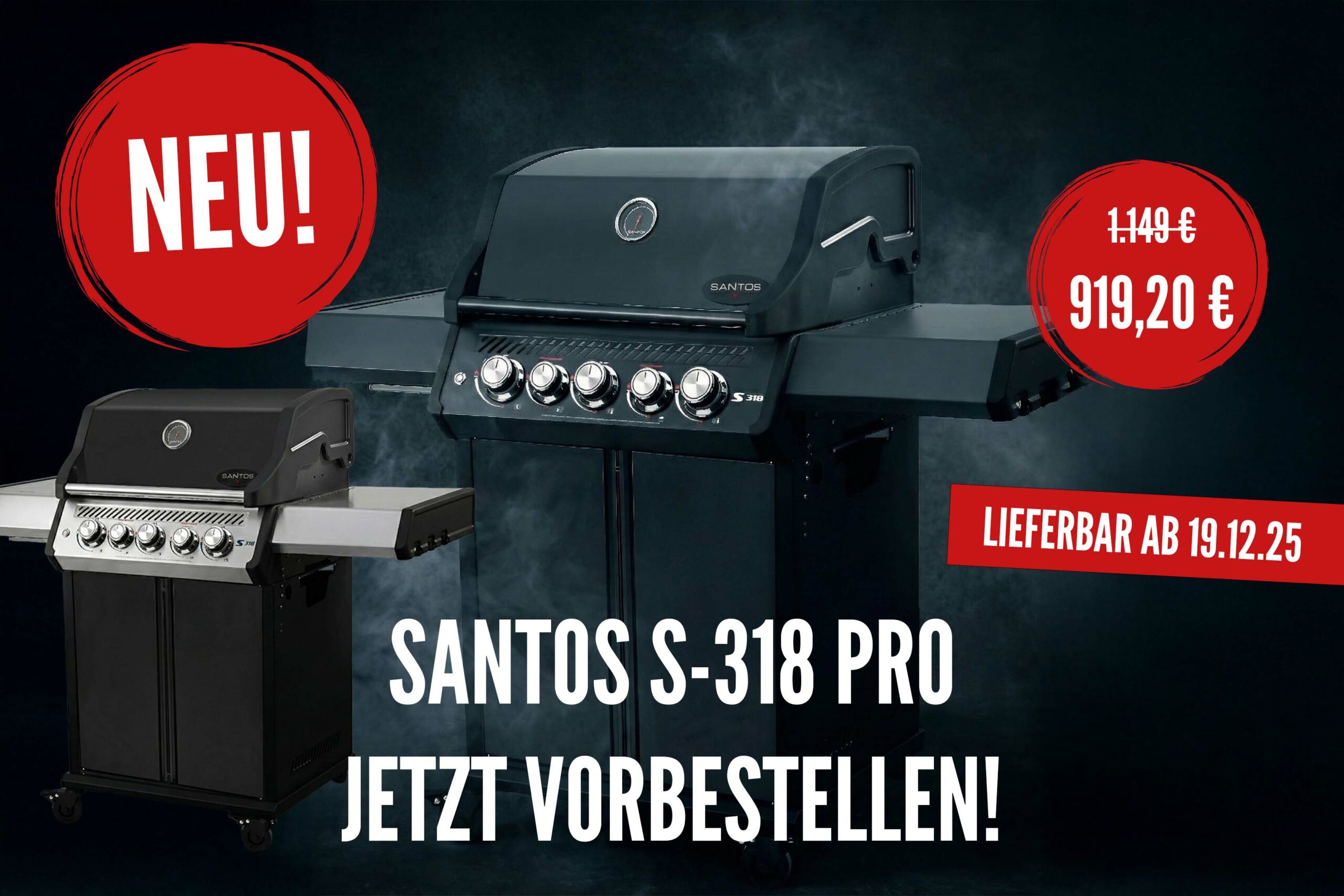 Entdeckt den neuen S-318 Pro in All Black oder Schwarz - jetzt vorbestellen und mit 20% Rabatt für 919,20 € sichern!