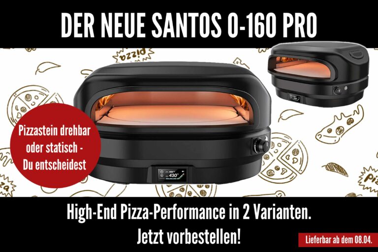 Jetzt vorbestellen: Der SANTOS O-160 PRO Pizzaofen in 2 Varianten