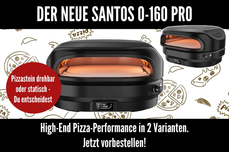 Jetzt vorbestellen: Der SANTOS O-160 PRO Pizzaofen in 2 Varianten