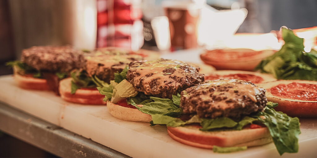 Cheeseburger vom Grill