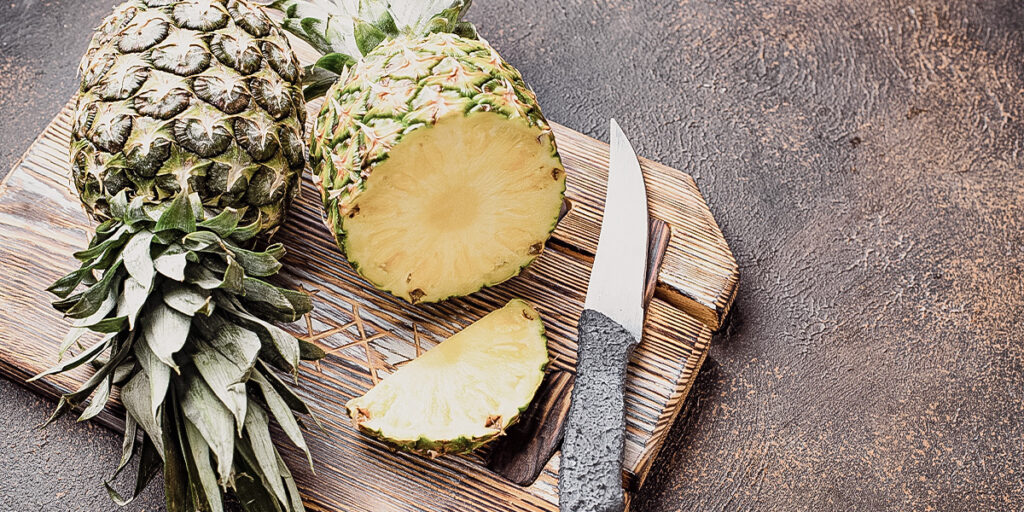 Gegrillte Ananas mit Honig, Zimt und Vanilleeis