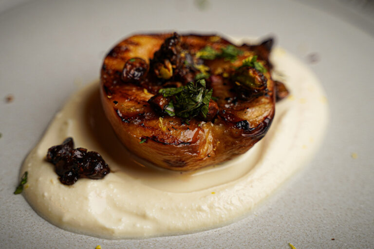 Gegrillter Pfirsich mit Mascarpone