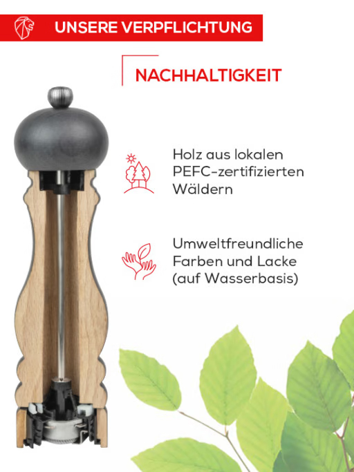 PARIS Pfeffermühle u'Select satinschwarz 18 cm