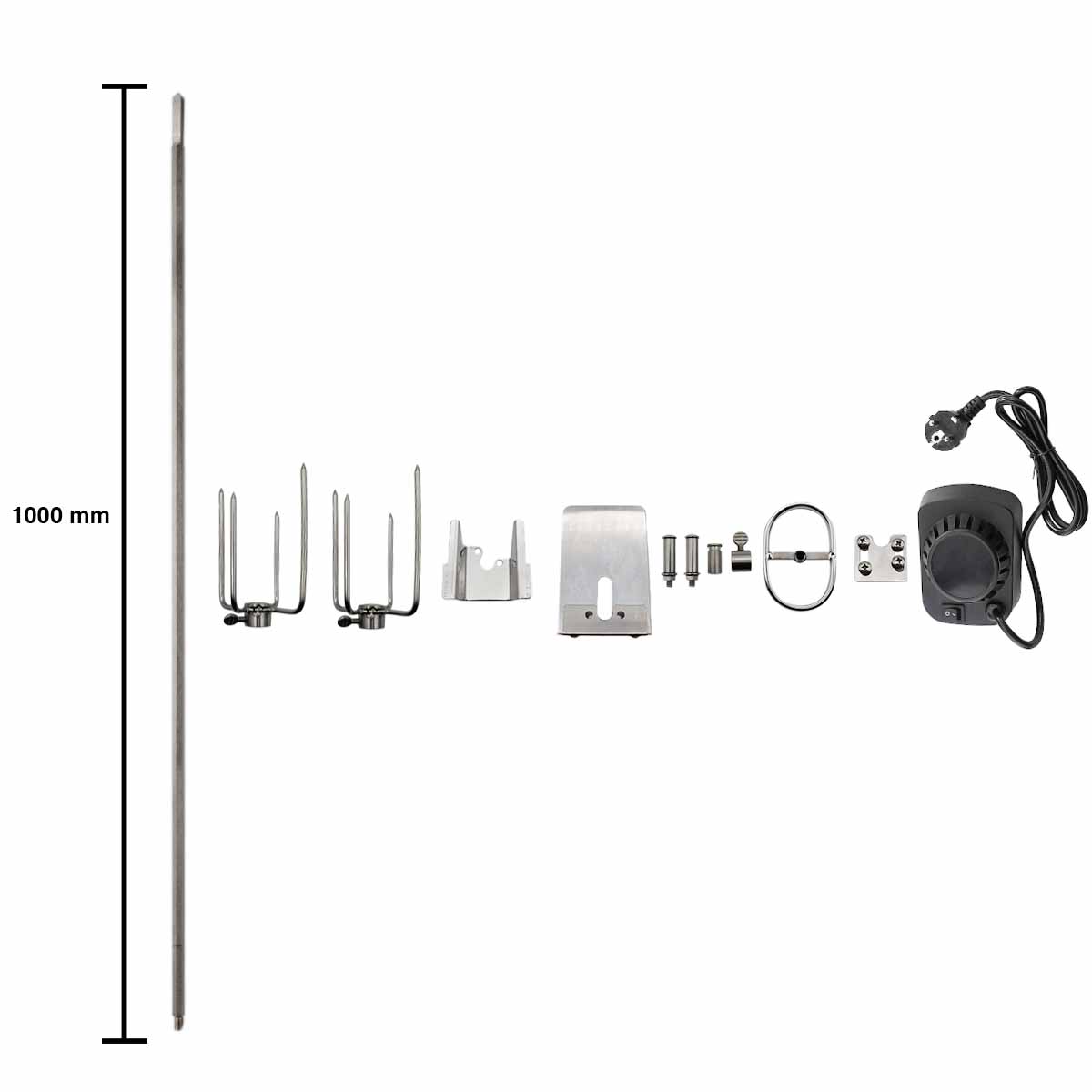 SANTOS Premium Drehspieß für Broil King Regal und Imperial 500er sowie SANTOS E-518 