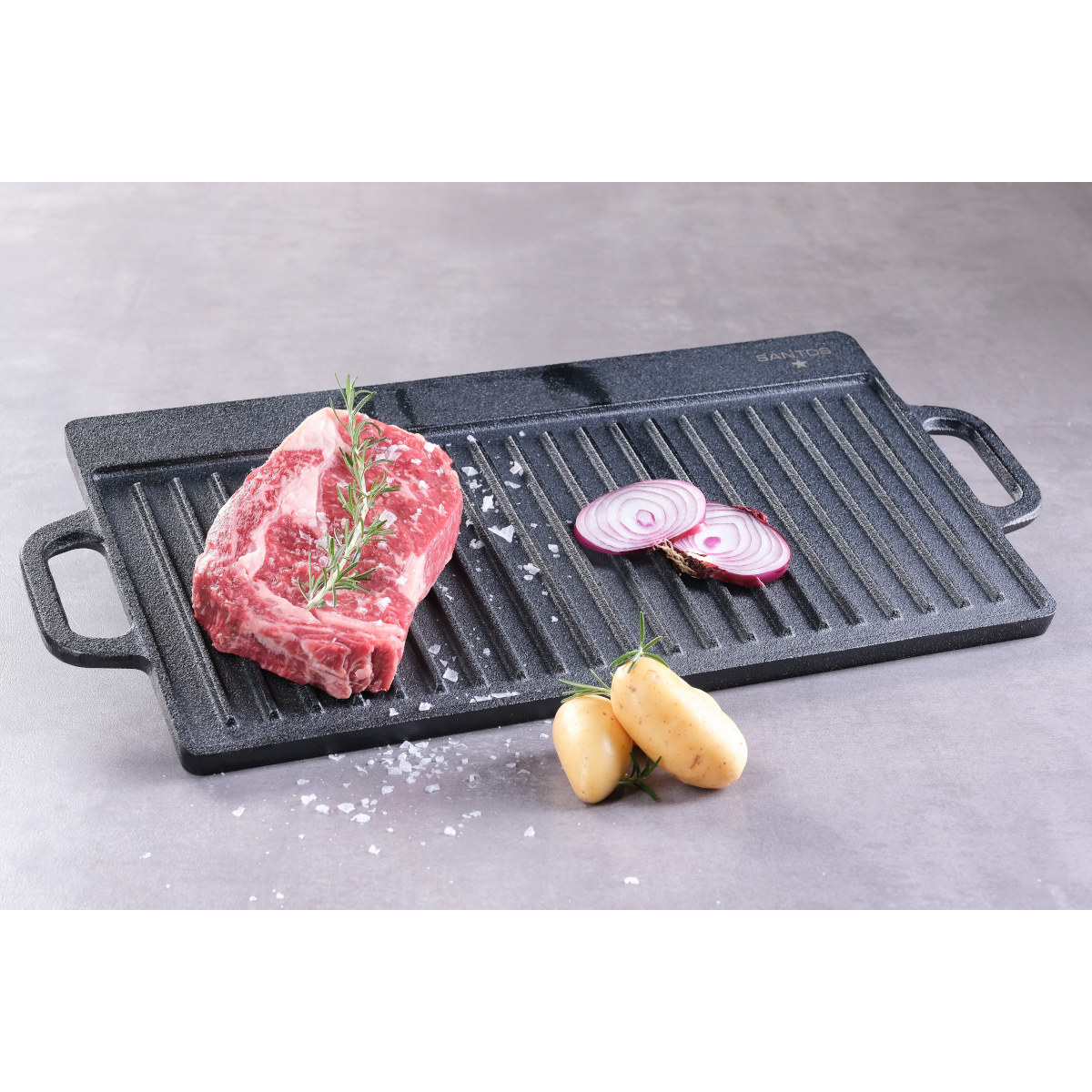 SANTOS Wende-Grillplatte Gusseisen SANTOS Wende-Grillplatte Gusseisen