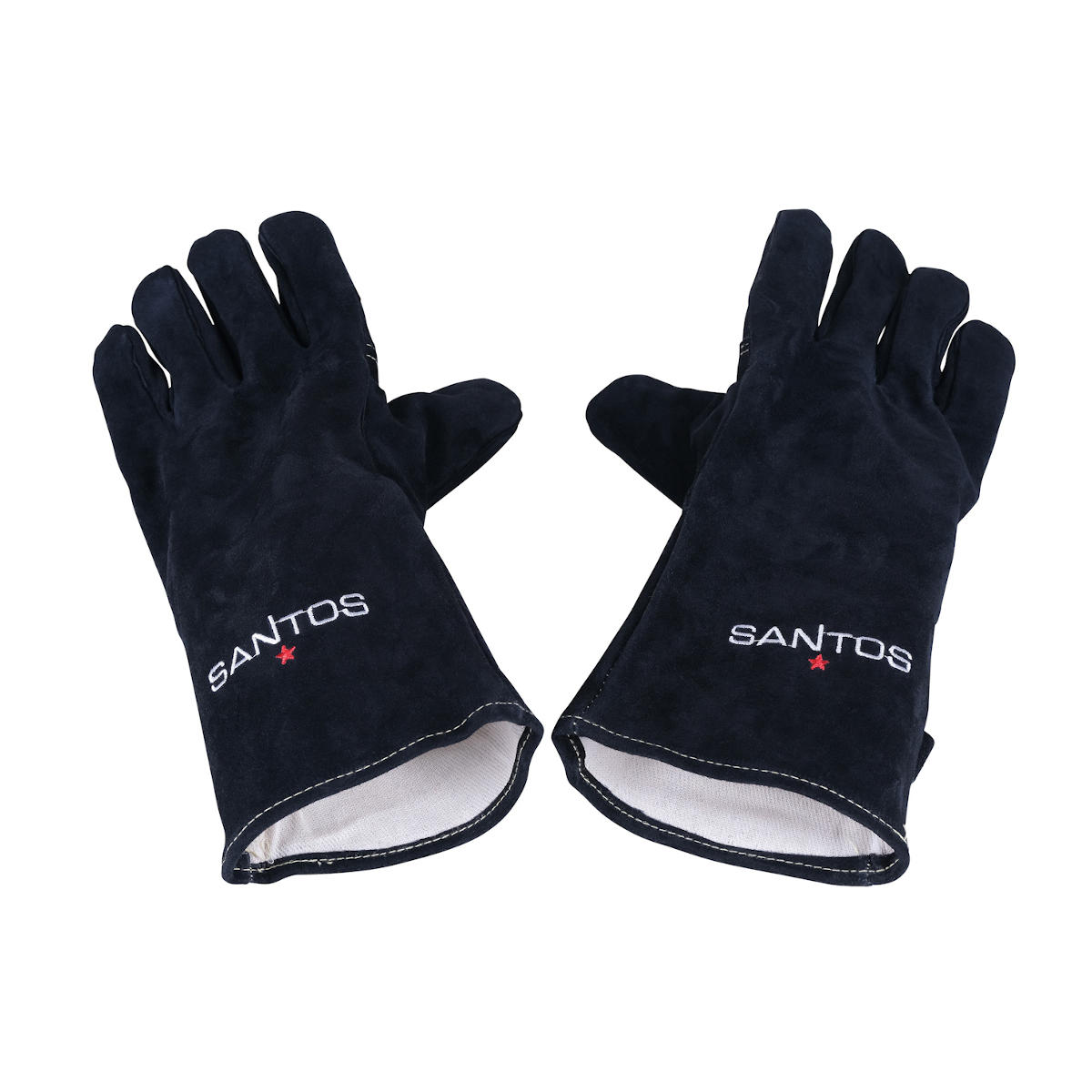 SANTOS BBQ-Handschuhe aus Leder, schwarz (Paar)