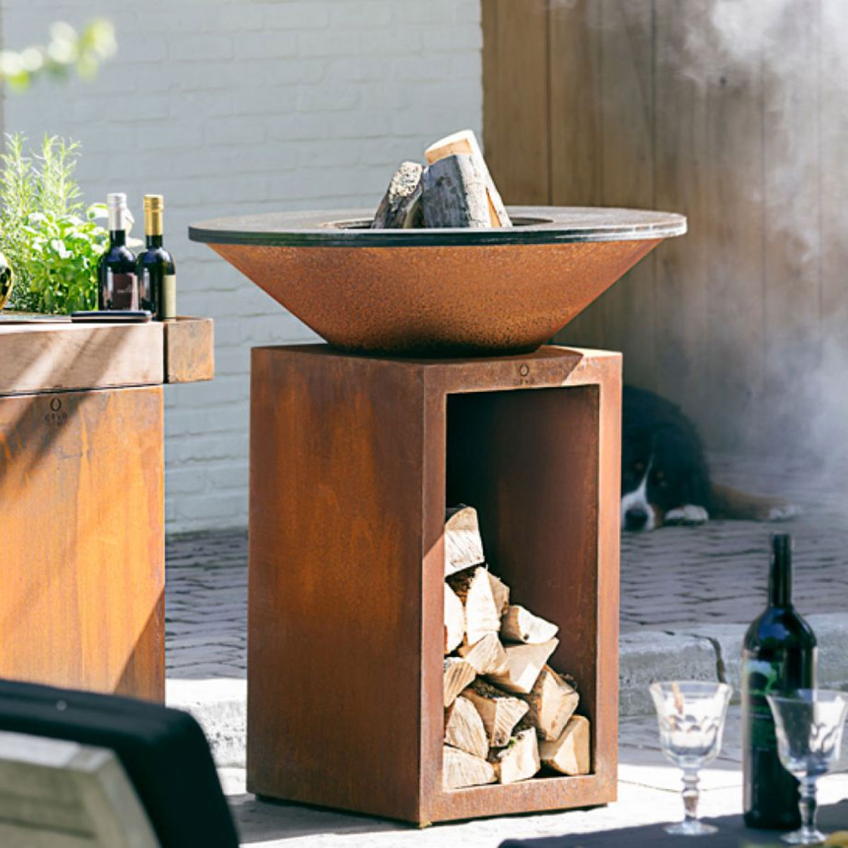OFYR Feuerplatte Classic+ Storage 85, Corten