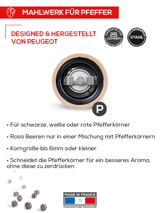 PARIS Pfeffermühle u'Select satinschwarz 18 cm