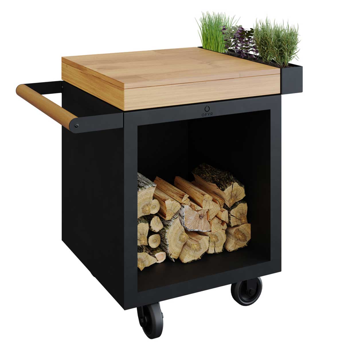 OFYR Mise en Place Table Black 65 PRO Teakholz OFYR Mise en Place Table Black 65 PRO Teakholz