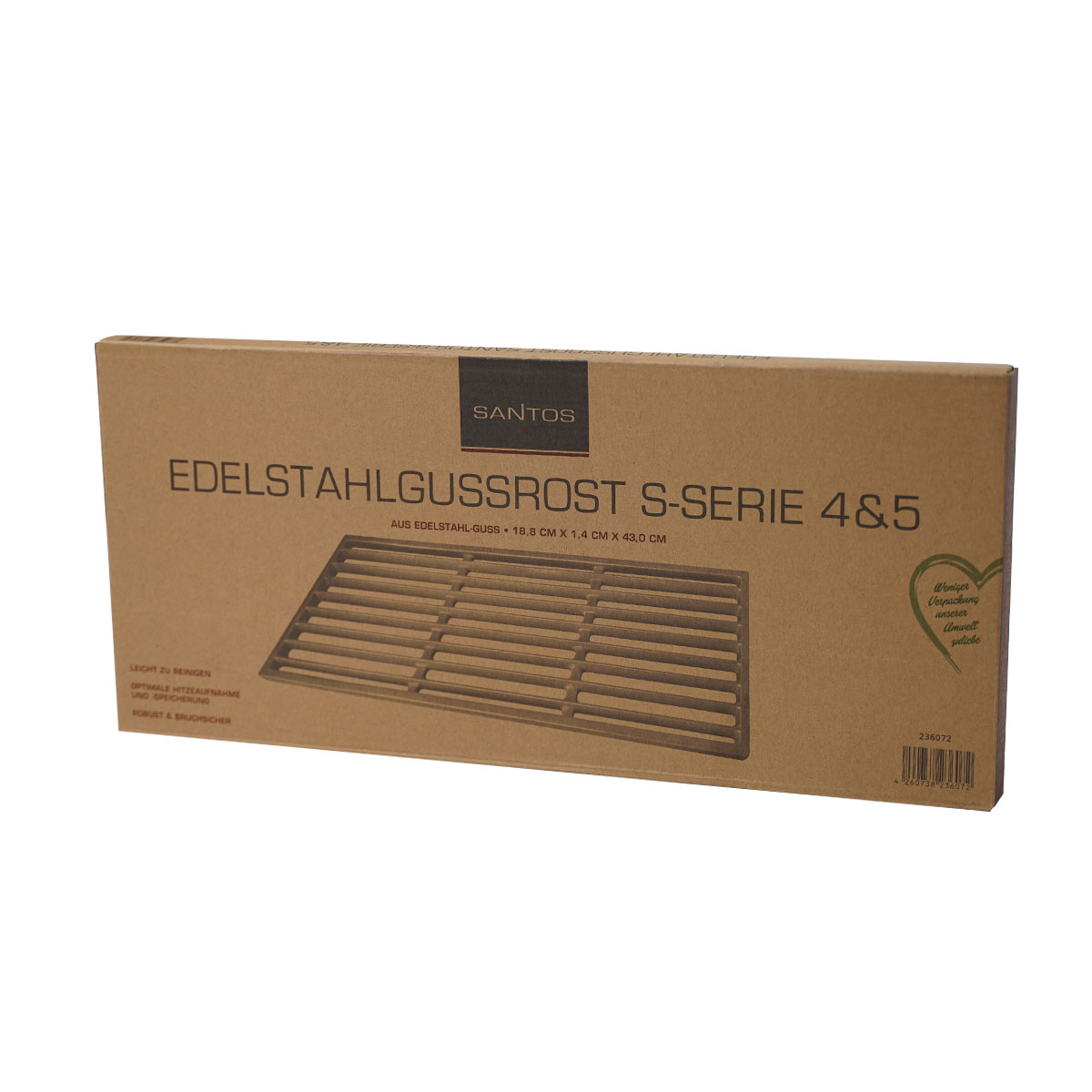 SANTOS Edelstahl-Gussrost für SANTOS Free S-410 & Pro-Serie