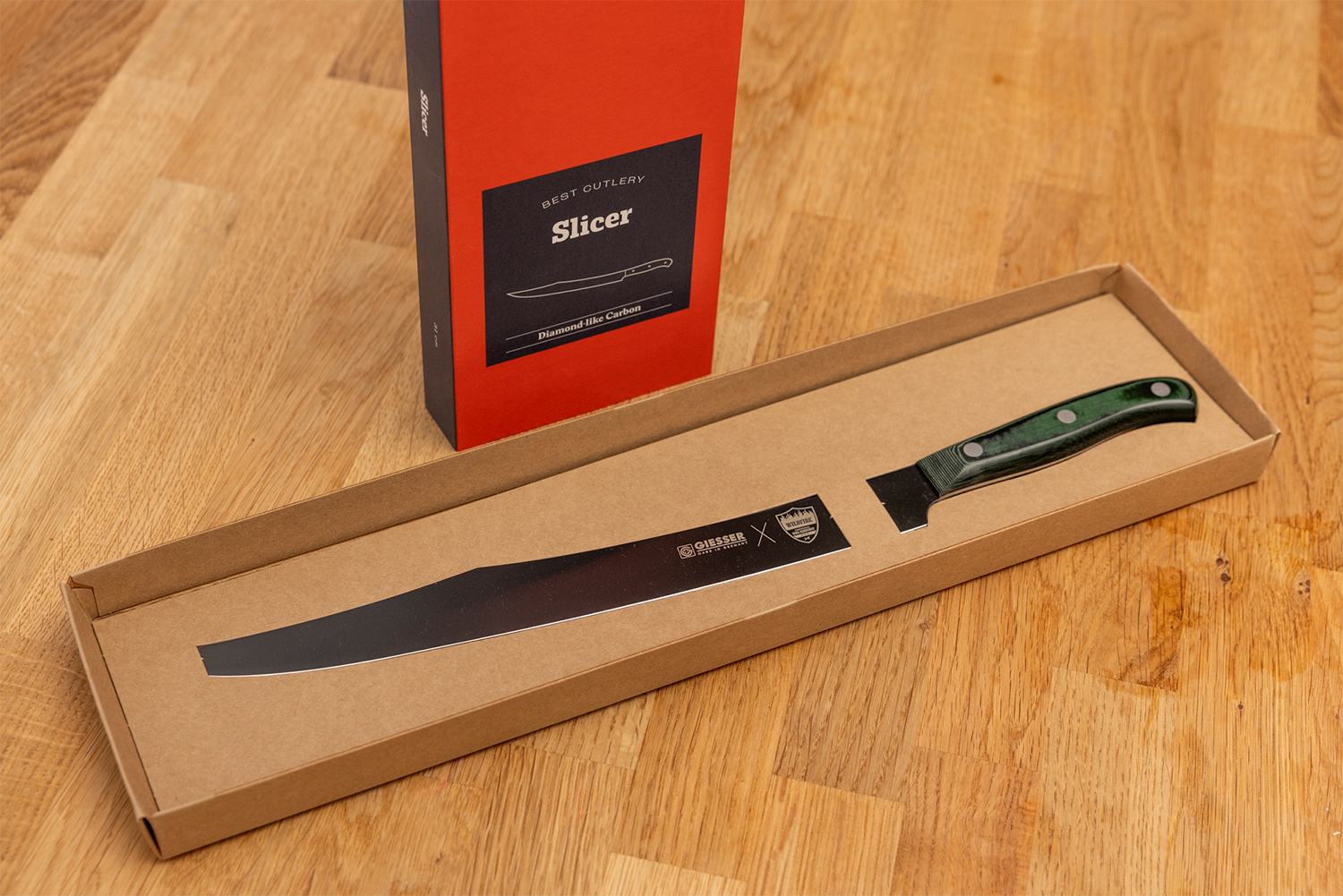 Big Green Egg Wildfire x Giesser Slicer – Premium-Tranchiermesser mit 31 cm DLC-Klinge