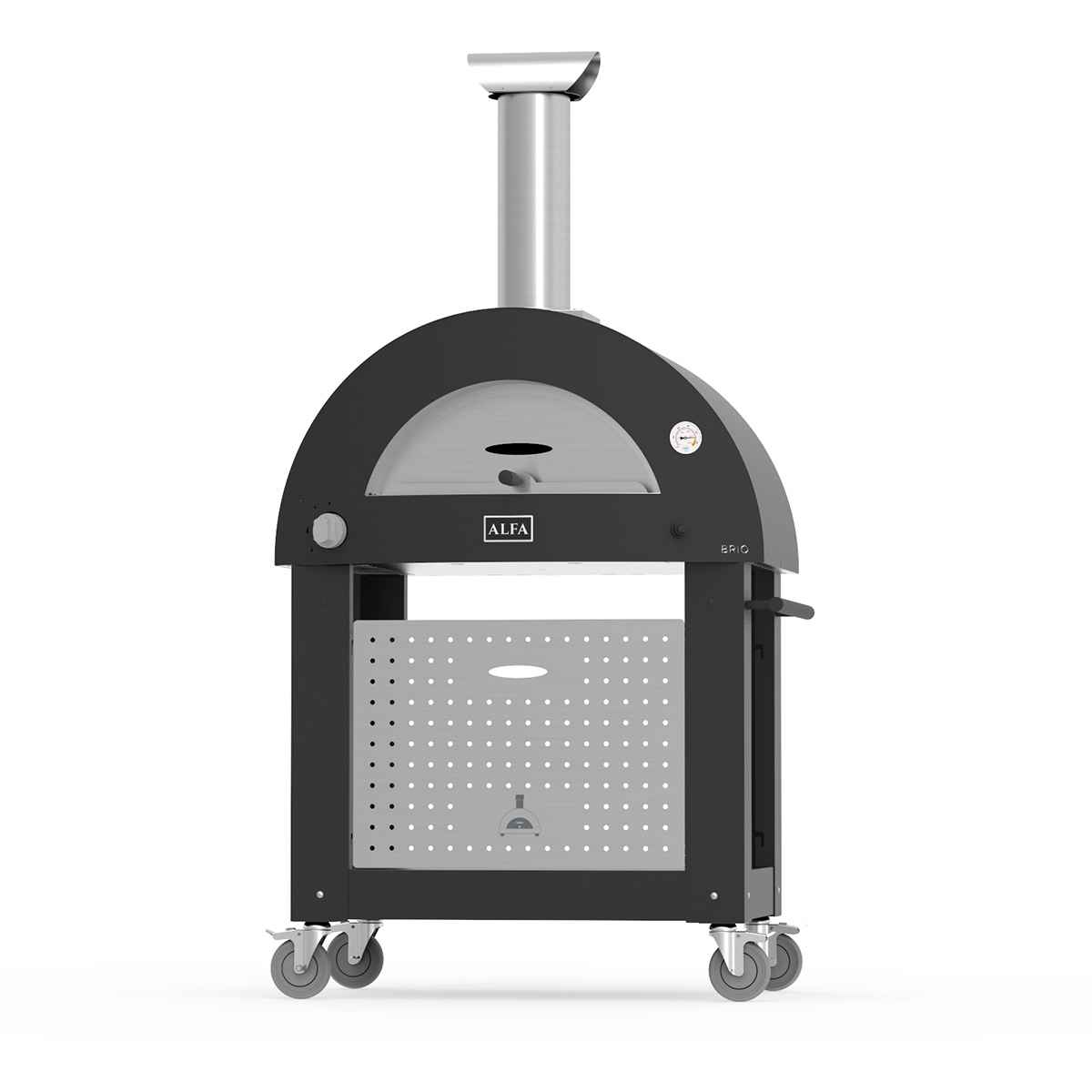 Alfa Forni Unterbau 2 Pizze Classico &  Moderno Schwarz 