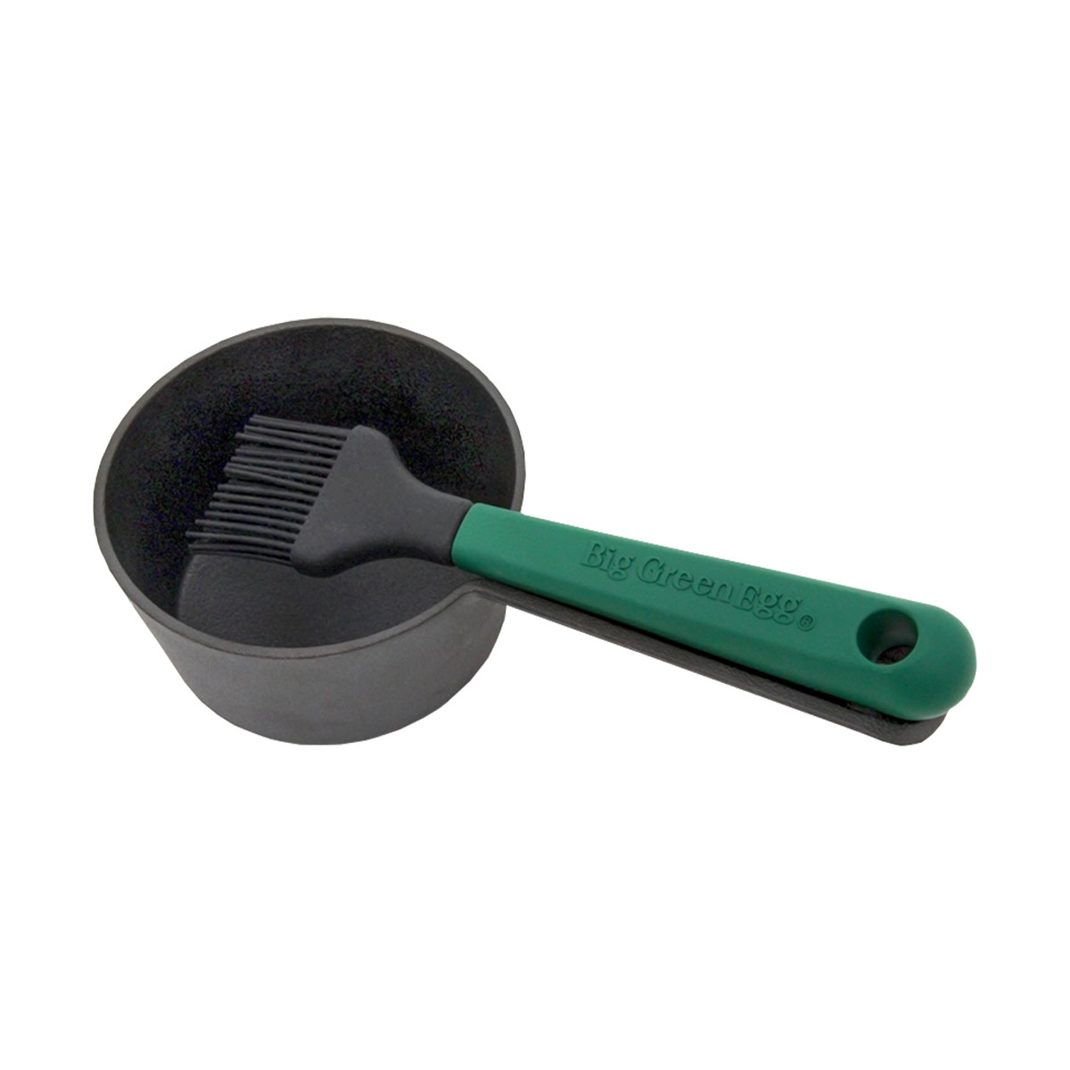 Big Green Egg Saucentopf aus Gusseisen mit Streichpinsel Saucentopf aus Gusseisen mit Streichpinsel