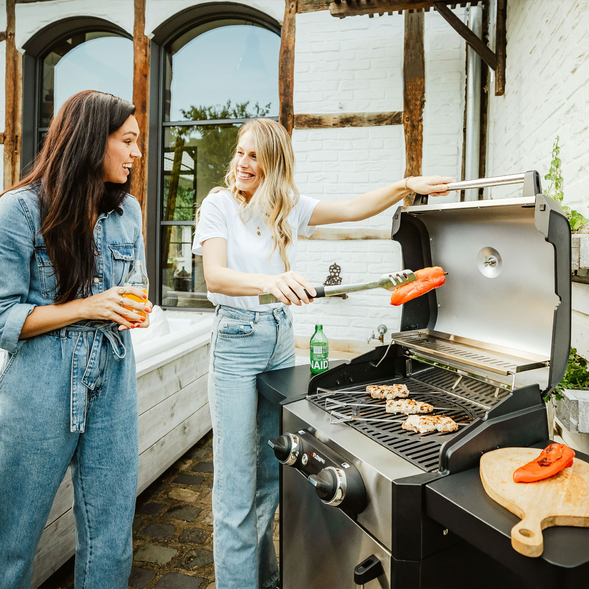 Enders eFlow Pro 2 Turbo Elektrogrill, Edelstahl, Frontansicht