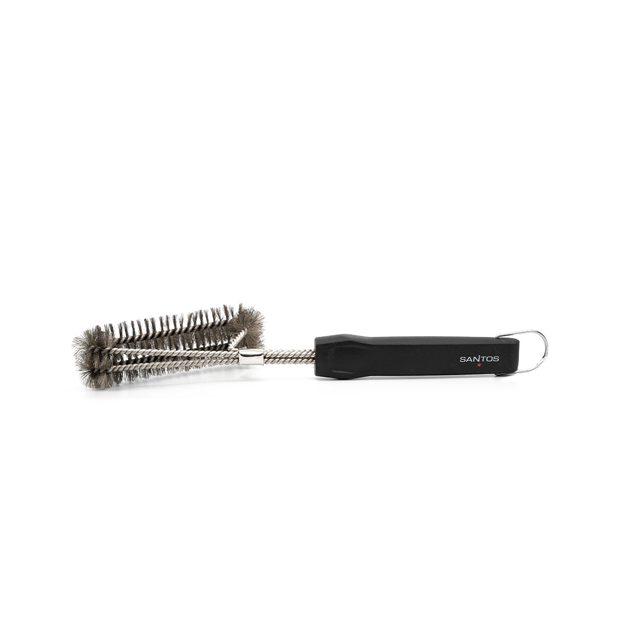 SANTOS 2-Kopf Grillbürste Edelstahl 30 cm