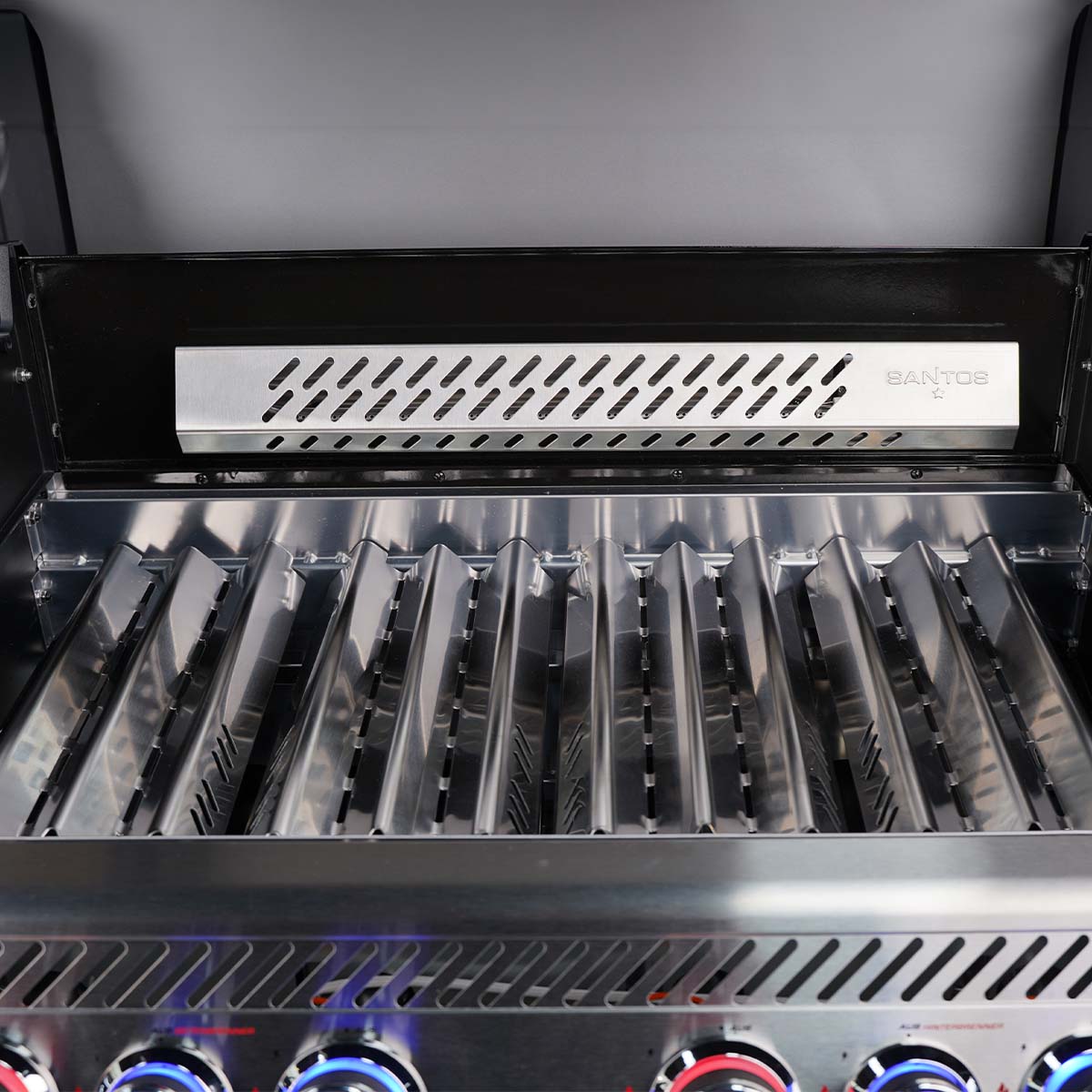 SANTOS S-418 Pro Edelstahl I Seiten- & Heckbrenner | Ready2Grill Bundle