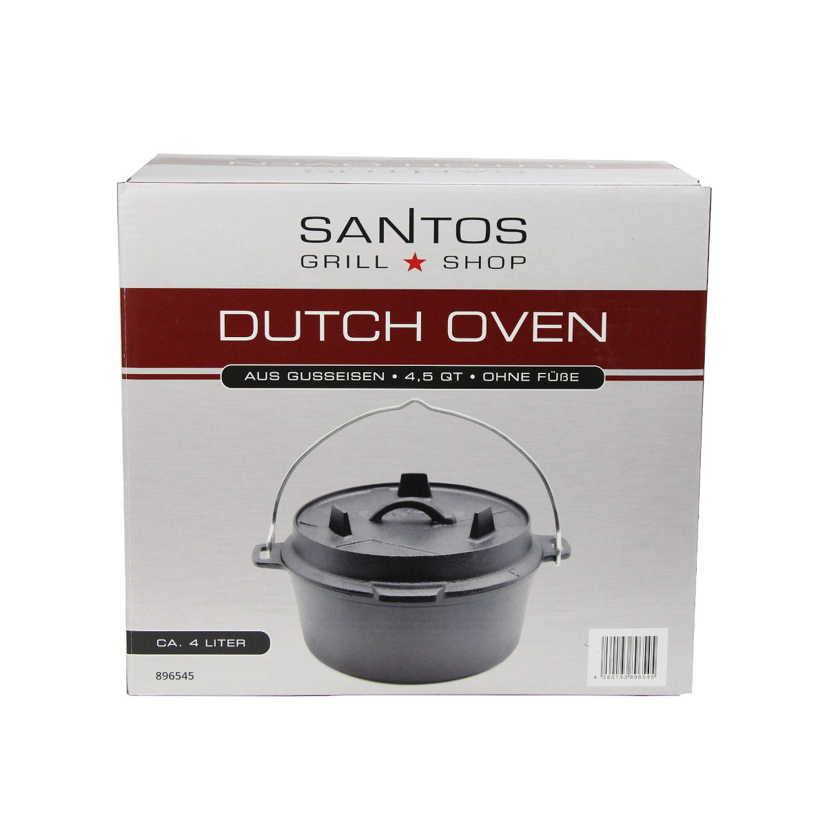 SANTOS Dutch Oven 4,5qt ohne Füße SANTOS Dutch Oven 4,5qt ohne Füße