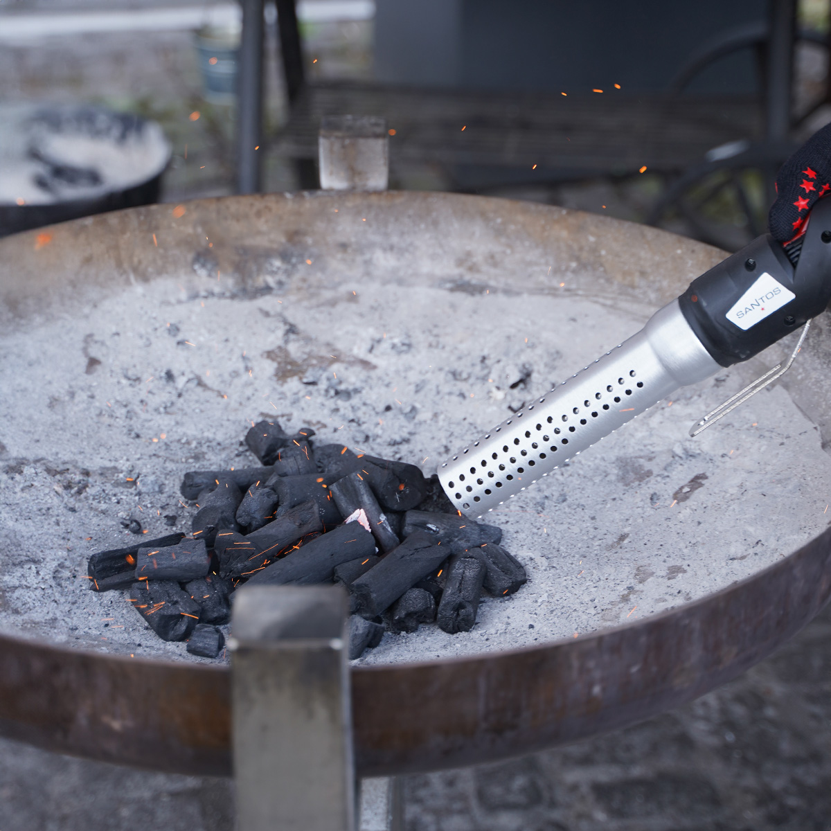 SANTOS Elektrischer Grillanzünder | Heißluft Anzünder