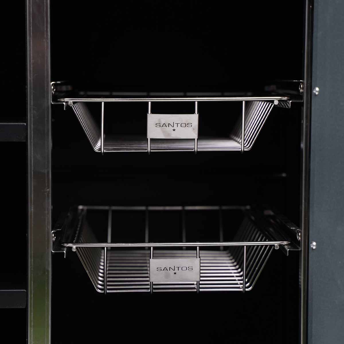 SANTOS BBQ Cart Pro in Matt Schwarz, herausnehmbare Edelstahl-Auszugskörbe