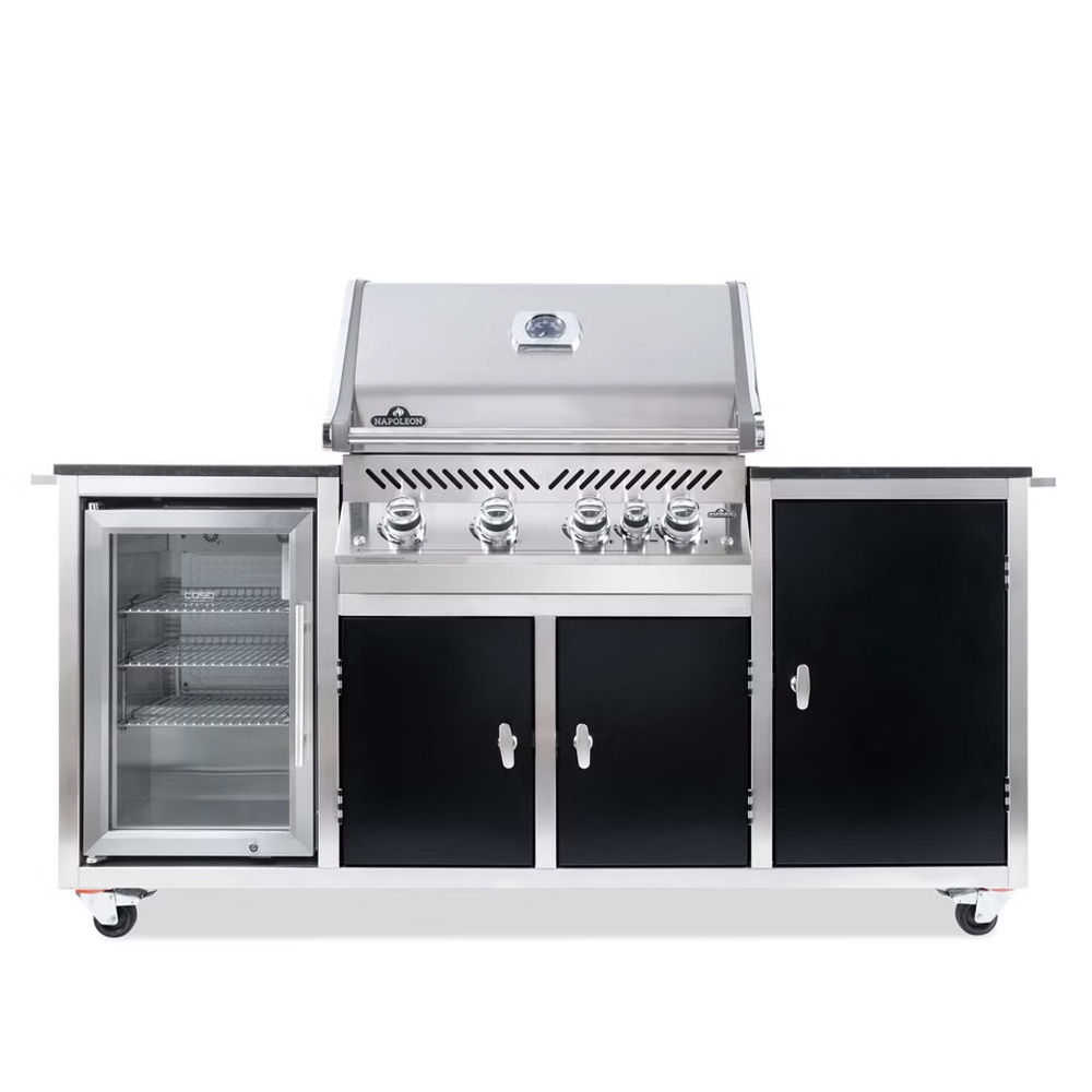 INDRA BLACKLINE Gasgrillstation Napoleon Pro 500 | Kühlschrank | inkl. Drehspieß INDRA BLACKLINE Gasgrillstation Napoleon Pro 500 | Kühlschrank | inkl. Drehspieß