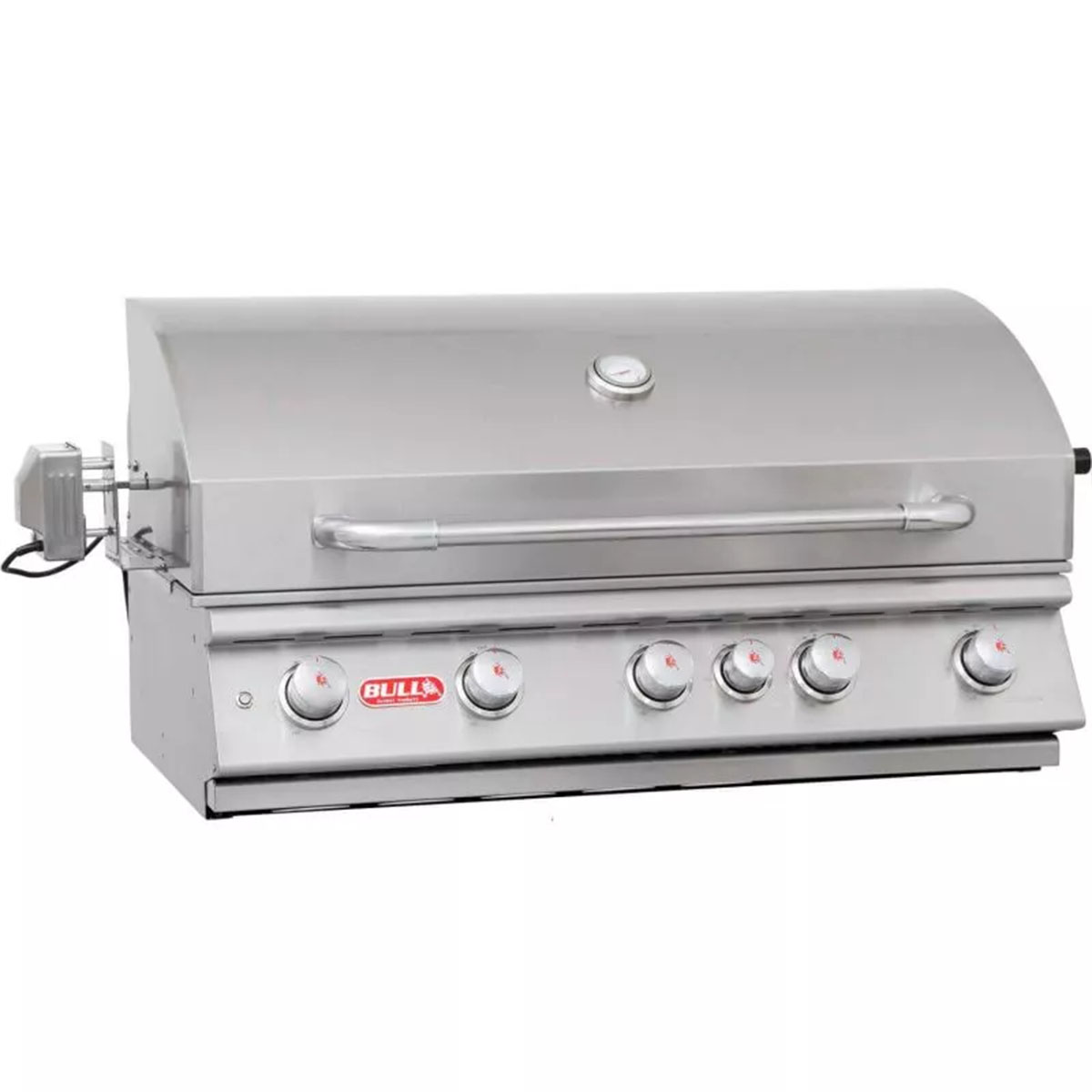 Bull Brahma Einbau Gasgrill | 5 Brenner | Edelstahl | Infrarot Heckbrenner & Rotisserie